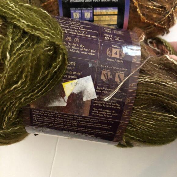 🛒 $15 - Scarf Shawl Yarn bundle Brown Rust Blue Moonlight Mohair #1889 - Picture 11 of 11